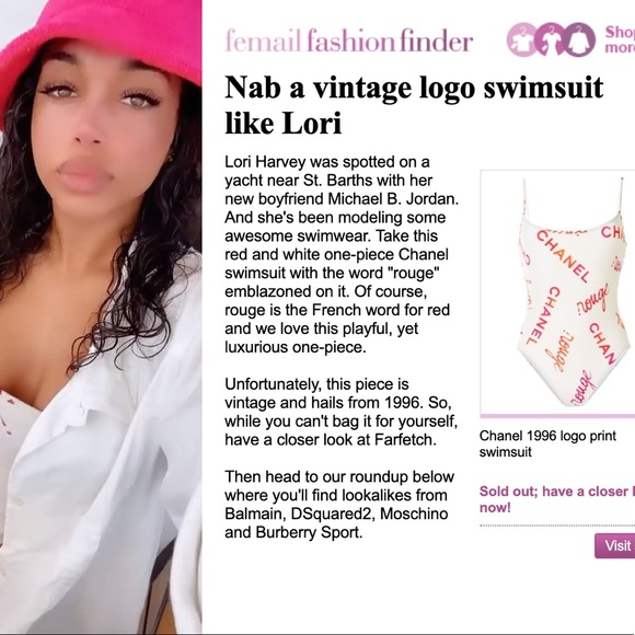 Rare Chanel Vintage 1996 White Rouge 96P Swimsuit - Picture 2 of 13